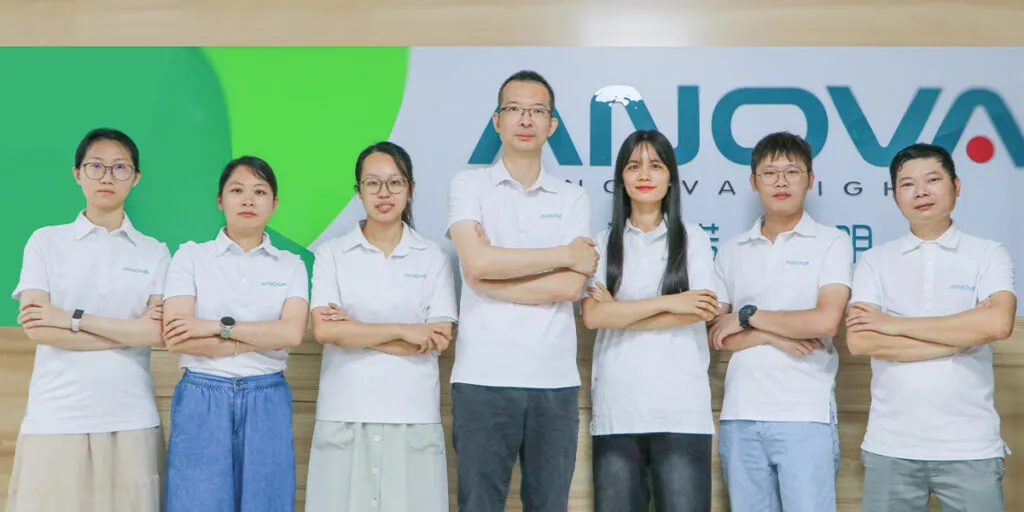 Anova Lighting Team7 group photo showcasing our professional and dedicated team.