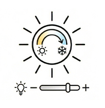 ANOVA LIGHTING system adjusting color temperature and power output
