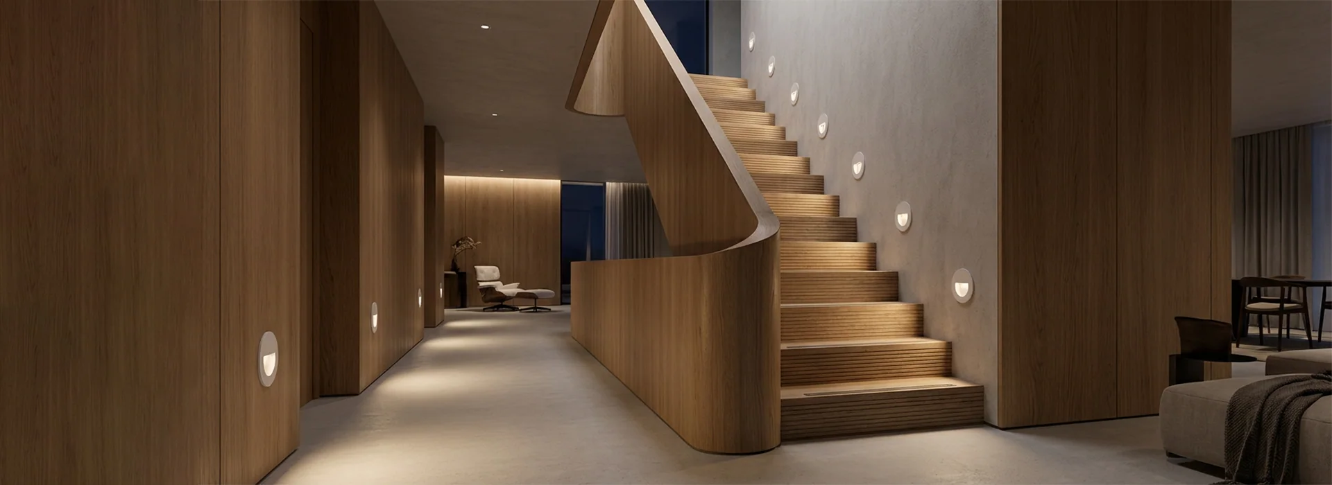 ANOVA LIGHTING staircase functional lighting solution for commercial spaces